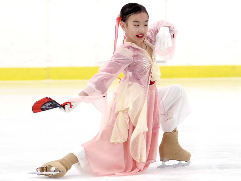 Figure skater performing at Palouse Ice Rink